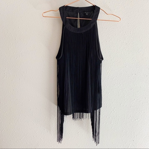 Guess Tops - Guess Black Fringe Tank Top - M